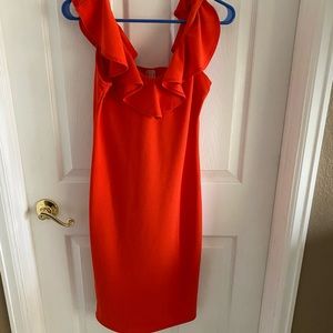 Women’s maternity bodycon dress with ruffle sleeve